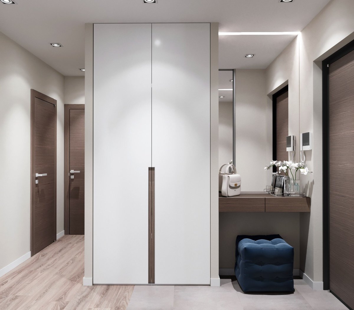 узкий распашной шкаф в прихожую